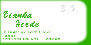 bianka herde business card